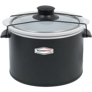 RoadPro-RPSL-350 Quart Slow Cooker, Auto Travel, 12V, White, 1.5 Quart