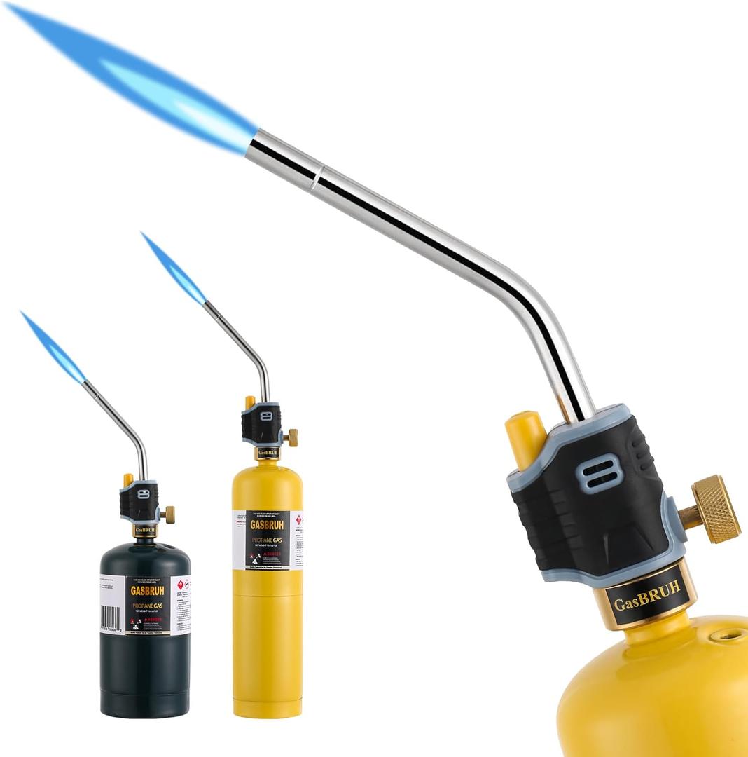 High Intensity Propane Torch Head with Igniter, blow Torch Kit for Propane Mapp Gas, Trigger Start GasTorchCSA, Fuel not included)