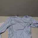 LilyCoco Striped Shirt Women Fall Tunic Crewneck Long Sleeve T Shirt Blue Large