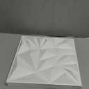 Art3d 33-Pack 3D Wall Panels for Interior Wall Decor, Modern Diamond Textured Accent Wall Paneling for Gaming Living Room TV Wall Background, 12 x 12 inch White, A10342