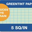 TOPS Engineering Computation Pad, 8-1/2" x 11", Glue Top, 5 x 5 Graph Rule on Back, Green Tint Paper, 3-Hole Punched, 200 Sheets (35502)