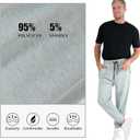 Spring Special Mens Active Sweatpant for Men with Letter Print Zipper Pocket and Drawstring Size XS-3XL (Gray, XS)