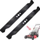 LikeLion 2 Pack Lawn Mower Blade 21" ，Compatible with HyperTough Murray Blackmax MNA152701 MNA 152901 MNA 152903 MNA152905 Push Mower， Lawn Dethatcher Blade Replaces Parts 84005221 2105200317