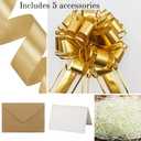 UoeRing Gold Extra Large Gift Box 2Pcs 22x17x9 inch, luxury Gift Box with Lid for Presents Birthday Christmas Valentine's Day (Includes Pull Bows,Card,Envelope,Filler)