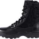 RIELD Men's Military Tactical Work Boots Side Zipper Jungle Army Combat Boots (12, Black)