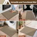 COSY HOMEER Door Mat 17" x 30" Non Slip Absorbent Entryway Rugs Dirt Trapper Doormats Washable Entrance Mats Low Pile Welcome Floor Mat for Front Back Door and Entry Mats, Taupe (Roll Packing)