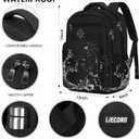 Black Backpack for Men, School Backpack for Boys Teens,15.6 inch Laptop Back Pack with Reinforced Straps, Backpacks for School Business Work College Travel, College Book Bag, Bookbag