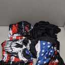 Bulopur Skull Skeleton American Flag Car Seat Covers Set of 4, Vehicle Front Seats and Rear Bench Cover Universal Fit for Cars Trucks SUVs, Black