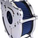 Air Cleaner Motorcycle Air Filter Intake System Kit Fit for Harley Davidson Touring Models 2008-2016 (Chromed Silver)