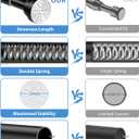 Tension Curtain Rod 30 to 63 Inch, Spring Tension Rod for Windows Black Adjustable Expandable Curtain Rods No Drilling Spring Loaded Curtain Rods for Windows,Doorway,Bathroom,Closet