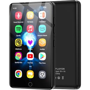 96GB MP3 Player with Android 13 OS, 4.02" MP4 Player with Bluetooth and WiFi, Music Player for Kids with Speakers, Android MP4 MP3 Player with Parental Controls, Play Store