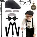 Old Man Costume for Kids and Boys  100 Days of School Costume Boys Dress Up, Grandpa Costume