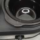 KOOC Double Small Slow Cooker, Buffet Server and Warmer, 2 Mini Pots with 3 Individual Adjustable Temp, Dual Ceramic Pots, Free Liners for Easy Clean-up, Stainless Steel, Total 2.5 Quart, Grey, Round