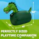 Waddle Large Inflatable Bouncy Hopper - Ride On, Indoor, Outdoor Toys, Bouncy Horse for Girls and Boys, Durable, Easy Grip Handles, Dinosaur Toys, Kids, Up to 250lbs, Ages 5 and Up (Trex)