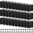 30 Pieces Hip Flasks Set Stainless Steel Liquor Flask with Funnel Metal Leak Proof Flask Pocket Whiskey Flasks for Men Women Bridesmaid Wedding Party Supplies (Black,6 oz)