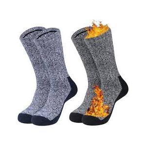 Loritta 2 Pack Merino Mens Wool Socks, Winter Warm Thermal Socks for Men Cold Weather