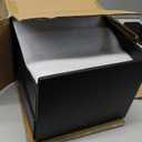 Bamboo Desk Organizer with Drawers Wooden Desktop Storage Drawers for Bills Office Supplies Kitchen Utensils Organizing Tool for Home Classroom Organization No Assembly (3 Drawers, Black)