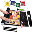 Black 1500 Pieces Jigsaw Puzzle Mat Roll Up | Unique Design, Portable Puzzle Board for Adults & Kids, Stow and Go Puzzle Saver | Puzzle Keeper Storage Saver 2000 1000 500 Piece Puzzles