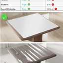 Pure White Plastic Table Cover Protector, 36" x 72" Waterproof Easy Flat PVC Desk Pad Mat, 1.5mm Thick Rectangle Vinyl Table Top Protector for Dining Room Table, Office, Dresser