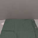 Dynamene Sage Green Shower Curtain - Waffle Textured Heavy Duty Thick Fabric Shower Curtains For Bathroom, 256GSM Luxury Weighted Polyester Cloth Bath Curtain Set with 12 Plastic Hooks 72Wx72H, Green