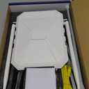 Outdoor WiFi Extender AX1800, Outdoor High Power Long Range WiFi Booster with 6 Antennas, Dual Band Outdoor Access Point Gigabit Port, WiFi Extenders Booster for Backyard, Garage, Farm, Pool (Ivory)