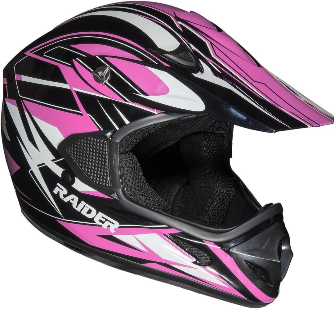 Raider RX1 Adult MX Off-Road Helmet (Pink, S)