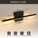 Modern Bathroom Vanity Light 16 Inch, 14W Black Bathroom Light Fixture Over Mirror, Dimmable 5CCT LED Wall Sconce Lighting for Restroom Mirro