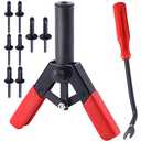 Mardatt 42Pcs Plastic Rivet Gun Set with 40Pcs 4Sizes Nylon Blind Rivets and 1Pcs Fastener Removal Tool, Hand Riveter Suitable for Automotive and More