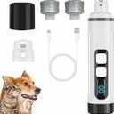 2025 Upgraded Silent Groom Pro Nail Grinder,2-Speed Dog Nail Trimmer with 2 Replacement Grinding Heads,Pet Paws Grooming Smoothing Tool for Cats and Dogs