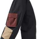 GSOU SNOW Womens Mens Baggy Snow Pants Cargo Snowboard Pants Ski Super Loose Sport Outdoor Insulation Waterproof (Small, Black2)