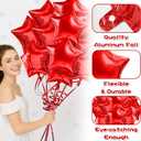 Red Star Balloons Foil Mylar Balloon Set Helium Metallic 12pcs 18 Inch Red Birthday Decorations Graduation Decorations 2026 Party Decoration Baby Shower Anniversary Wedding
