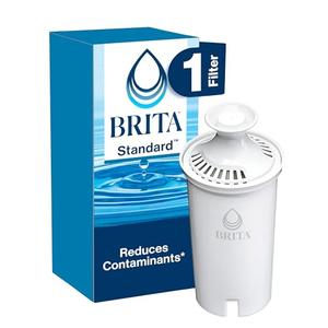 Brita Standard Water Filter, BPA-Free, Replaces 1,800 Plastic Water Bottles a Year, Lasts Two Months or 40 Gallons, Includes 2 Filter, Kitchen Essential
