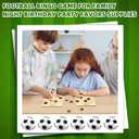 2 x Soulchen 4 Sets Soccer Bingo Game Wooden Soccer Themed Bingo Cards Ball Tic-tac-Toe Board Game Sport Theme Party Games for Family Night Birthday Party Favors Supplies