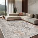 GENIMO Area Rugs 8x10 for Bedroom, Dining, Non Slip Rug, Machine Washable Rugs Low Pile, Lightweight Washable Rug
