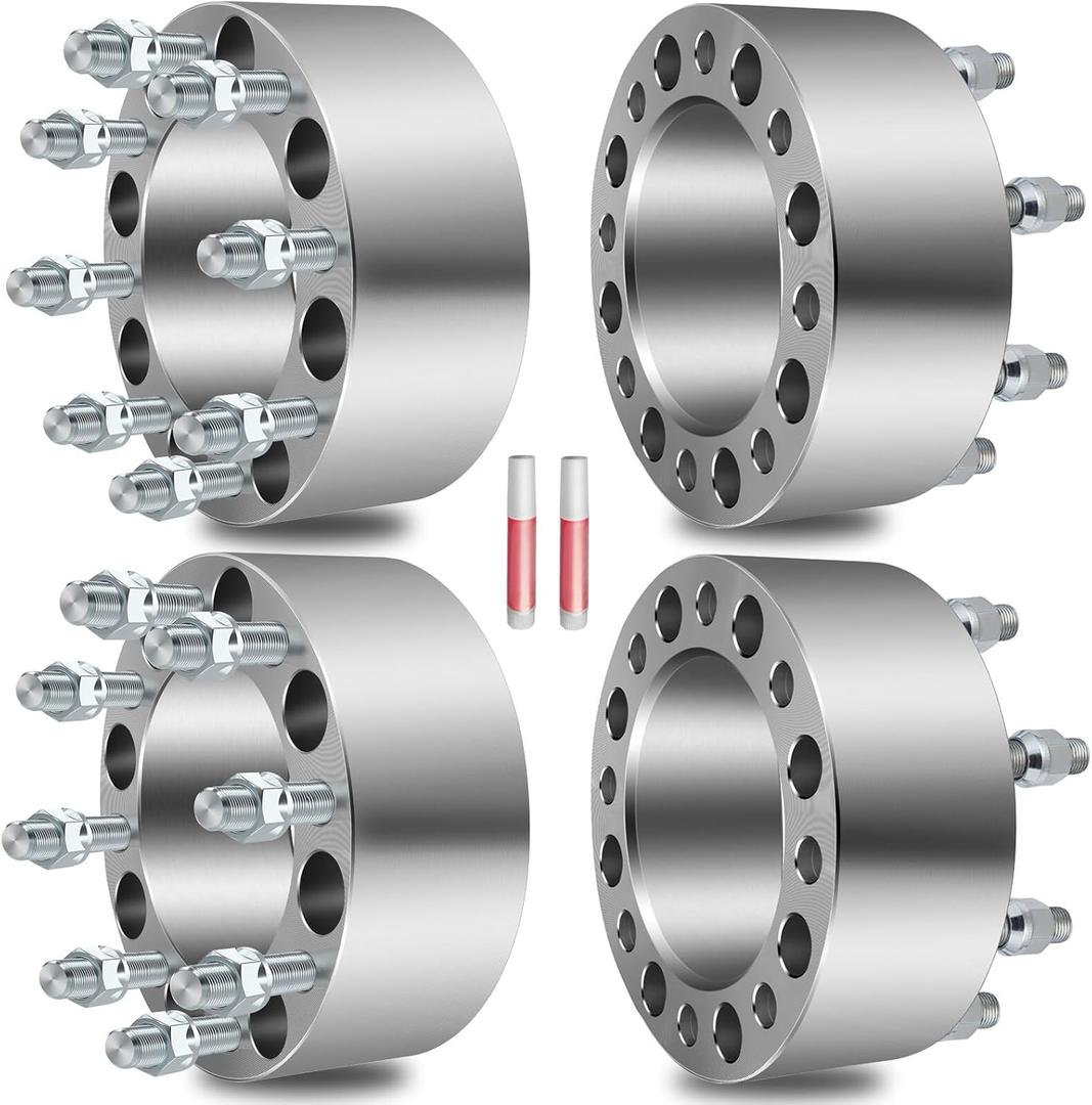 ECCPP 4PCS 8 Lug 3" Wheel Spacers 8x6.5 to 8x6.5 126.15mm 14x1.5 Fits for 1999-2009 for Chevrolet Silverado 2500| 2001-2010 for Chevrolet Silverado 2500 HD| 2001-2007 for Chevrolet Silverado 3500