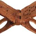 Wooden Book Holder Stand 10Inch | Rehel/Rehal for Quran Geeta Bible | Indian Book Holders for Reading Hands Free for Desk Carved Antique | Holy Book Stand Prayer/Pooja Wood Islam Decor Handmade Gifts