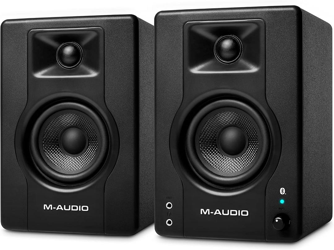 M-AUDIO BX3BT Pair 3.5" Studio Monitors and PC Speakers with Bluetooth for Recording and Multimedia with Music Production Software