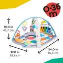 Baby Einstein 4-in-1 Kickin' Tunes Music and Language Play Gym and Piano Tummy Time Activity Mat