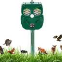 2026 Owl Solar Repellent with Motion Sensor & Triple System (Ultrasonic, LED, Sound) – Safe Outdoor Pest Control for Garden, Yard – Deters Moles, Skunks