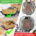 200PCS Air Fryer Liners for Ninja Crispi - FN101, Disposable Parchment Paper Liners - 100 Large (4QT) & 100 Small (6-Cup), Non-Stick, Square, Bleach-Free Accessories