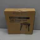 Teak Shower Stool, Teak Shower Bench, 12'' Spa Shower Foot Rest for Shaving Legs, Waterproof Wood Chair for Inside Shower, Organizer Wooden Stool, Corner Seat for Bathroom Livingroom