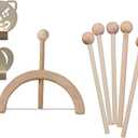 Bow and Arrow for Kids, Wooden Kids Bow and Arrow Set Safe for Ages 3+, Indoor and Outdoor Archery Bow Gift Toys for Children, Boys & Girls, Includes 5 Arrows, 4 Targets, 1 Cotton Quiver