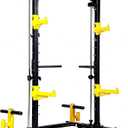 Fitvids Smith Machine Power Cage Multi-Function Adjustable Power Rack Exercise Squat Stand with J-Hooks and Other Accessories,Multiple Versions or Home Gym Strength Training