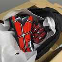 TCMT DOT Youth Kids Dirt Bike Helmet Youth Motocross Helmet Full Face ATV Four Wheeler Motorcycle BMX Helmet for Boys Girls, Off-Road Protective Gear with Goggles Gloves New (Pattern: Red Spider)