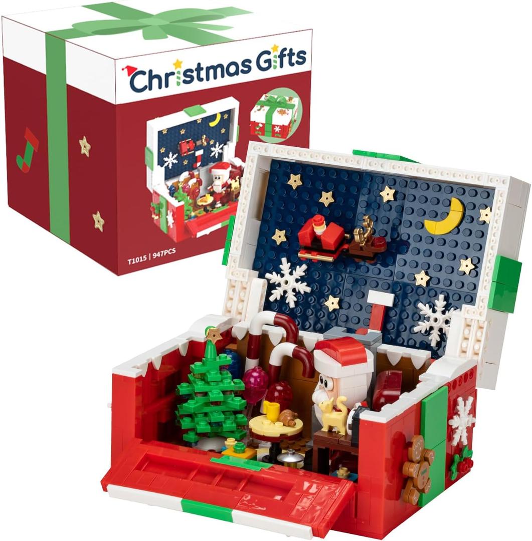 Advent Calendar 2025 Christmas Block Toys Christmas Set,Christmas Ornaments Surprise Box,Christmas Tree,Christmas Nutcracker,Santa Claus, Sets Adult Gifts
