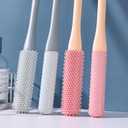 OWIIZI Toe Cleaning Brush 15.7" Foot Scrubber in Shower with Long Handle Silicone Foot Brush Soft Skin Exfoliation Lotion Applicator for Foot Seniors,Elderly, Men and Women 2Pack