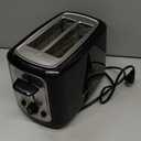 Toastmaster 2-Slice Toaster - Black with Stainless Steel - Kitchen Essential for Sandwich Bread & Breakfast Toast - Toaster with Wide Slots, High Rise Toast Lift & Cool-Touch Exterior