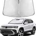 EcoNour Windshield Sunshade Compatible for Volkswagen VW Taos 2022-2024 2025 2026, Sun Visor for Front Windshield & Window Sun Shade Cover, UV Heat Blocker & Protector, Car Accessories
