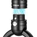 TISUR Magnetic Quick Release Keychain Clip, Small Carabiner Clip Holder,Detachable Key Chain hook with Snap Key Ring for Car (Black (1-pack))