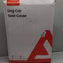 REEVAA 2.0 Hard Bottom Back Seat Extender for Heavy-Duty Dogs, Dog Car Seat Cover with Cushion Sponge, Waterproof Dog Hammock with Mesh Window for Car, Universal Fits for SUV/Small Truck, L, Black